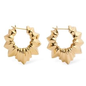 Zimmermann Deco Hoop Earrings Gold Plated Brass NEW In Illustration